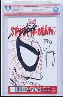 Todd Mcfarlane Hand Sketch Original Comic Art Signed Stan Lee Cbcs 9.8 Ss