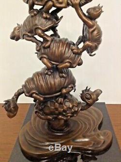 Turtle Tower Dr. Seuss Art Limited Edition Bronze Sculpture By Artist Leo Rijn