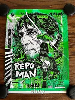 Tyler Stout Repo Man Signed GID Limited Edition Movie Art Print Nt Mondo