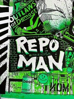 Tyler Stout Repo Man Signed GID Limited Edition Movie Art Print Nt Mondo