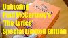 Unboxing Paul Mccartney S Autographed The Lyrics Special Edition
