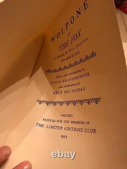 VOLPONE, Ben Jonson, limited edition 63/1500 illustrator signed -Rene ben Sussa