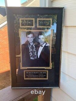 Very Limited Edition Framed Autographed Elvis Presley And Johnny Cash