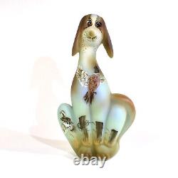 Viking Glass Epic Dog Limited Edition Fenton Gift shop Hand Painted and signed