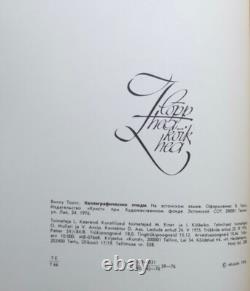 Villu Toots Calligraphical Studies, Fonts, Author's Signed Album 1976