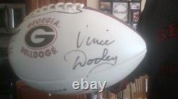 Vince Dooley Signed LIMITED Edition Georgia Bulldogs Football with UGA Accolades
