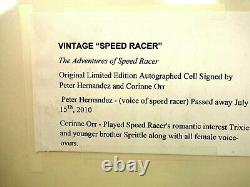 Vintage Speed Racer Limited Edition Autographed Cell signed by Hernandez & Orr