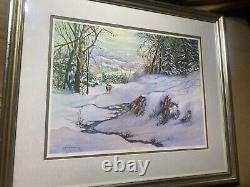 W. S Dawson Standing Silent Limited Edition Lithograph 61/500 Signed/Framed