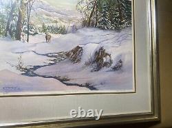 W. S Dawson Standing Silent Limited Edition Lithograph 61/500 Signed/Framed