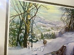 W. S Dawson Standing Silent Limited Edition Lithograph 61/500 Signed/Framed