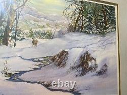 W. S Dawson Standing Silent Limited Edition Lithograph 61/500 Signed/Framed