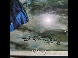 Wai Ming Signed Happy Fish Girl Lithograph 283/750 Limited Edition Framed 1986