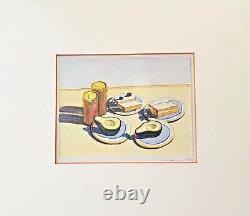 Wayne Thiebaud Lunch Offset Lithograph Limited Edition Signed in Plate 1991