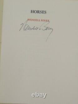 Wendell Berry Horses Signed Limited Edition