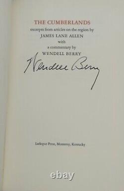 Wendell Berry The Cumberlands Signed Limited Edition