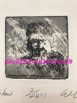 William Dunlap Signed Etching George Bernard Shaw Limited Edition 2/20