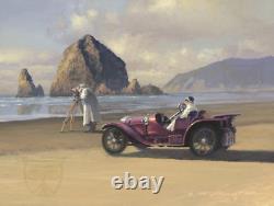 William PHILLIPS The Patient Wife Limited Edition Canvas Beach Motor Car Camera