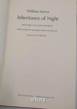 William Styron Inheritance Of Night Signed Limited Edition 138/250