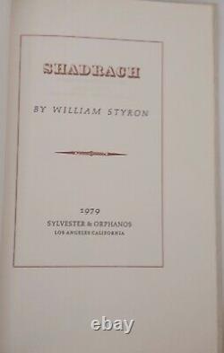 William Styron Shadrach Signed Limited Edition 220/330