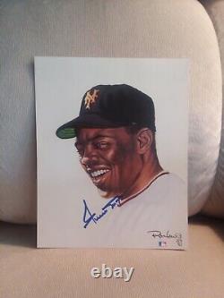 Willie Mays Autographed Ron Lewis Living Legend #13 Limited Edition Print /5000