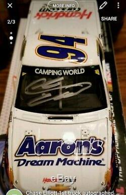 Wow! Chase Elliott 2013 Autographed RACE WIN Aaron's Truck 1 of 150 Very Rare