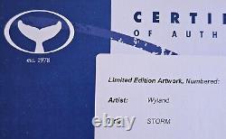 Wyland Storm Limited Edition Lithograph Hand Signed Sailboat Sailing ocean art