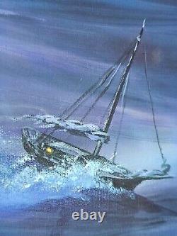 Wyland Storm Limited Edition Lithograph Hand Signed Sailboat Sailing ocean art