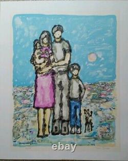 Yanni Posnakoff Family Vintage Artist Hand-signed Limited Edition Lithograph
