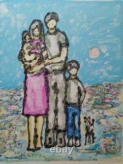 Yanni Posnakoff Family Vintage Artist Hand-signed Limited Edition Lithograph