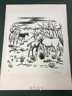 Yves Brayer Limited Edition 40/40 Signed Lithograph Horses
