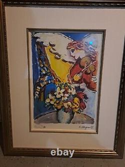 ZAMY STEYNOVITZ Eiffel Tower Angel Hand Signed Limited Edition Lithograph