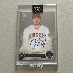 #d 72/99 Mike Trout 2021 Topps Now Road To Opening Day On Card Auto Angels